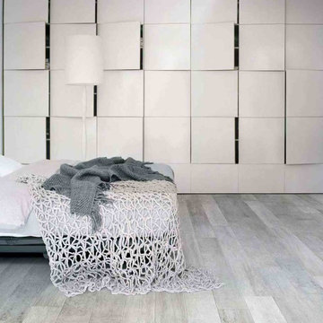 Modern grey porcelain bedroom