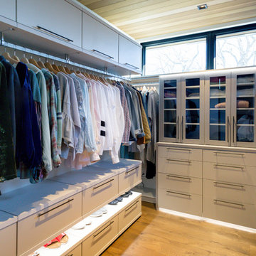 Modern His and Hers Master Closet