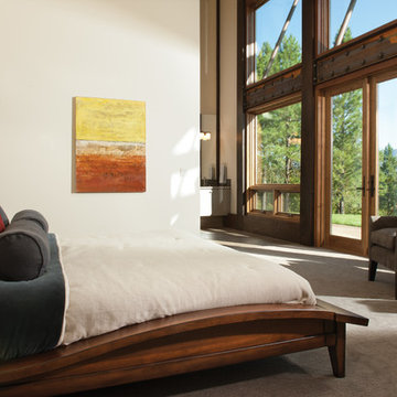 Modern Mountain Timber Frame Home: The Suncadia Residence - Master Bedroom