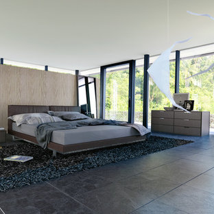 Modloft Broome Bedroom in Frank Lloyd Wright LA Home (photoshoot)
