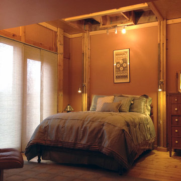 Monochromatic guest bedroom