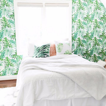 Monstera Leaves wallpaper for a tropical vibes bedroom