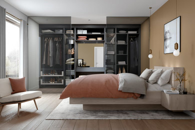 Cette image montre une chambre minimaliste.