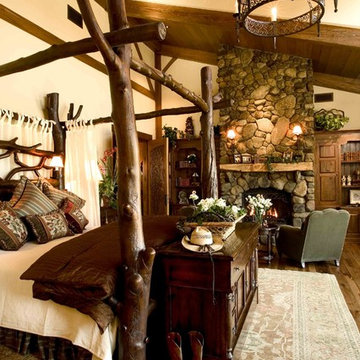 Black Mountain Ranch Master Bedroom with Log Bed