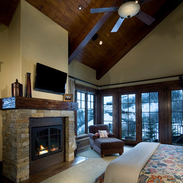 Mountain Rustic Traditional Master Bedroom