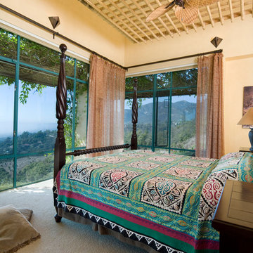 Mountain Top Estate Bedroom with Custom Ceiling