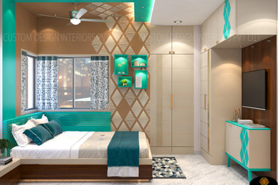 Mrs. Saha’s Daughter Modern Bedroom | Kolkata, W.B. | Custom Design Interiors