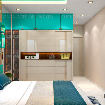 Mrs. Saha’s Daughter Modern Bedroom | Kolkata, West Bengal | Custom Design Inter
