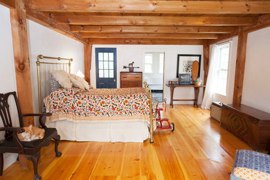 Photo of a country bedroom in Boston.