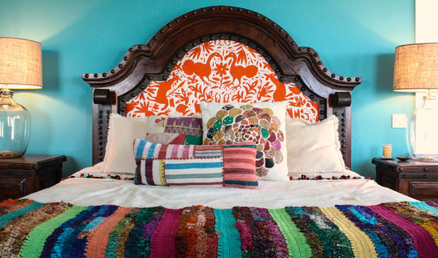 Mediterranean Bedroom by Mina Brinkey