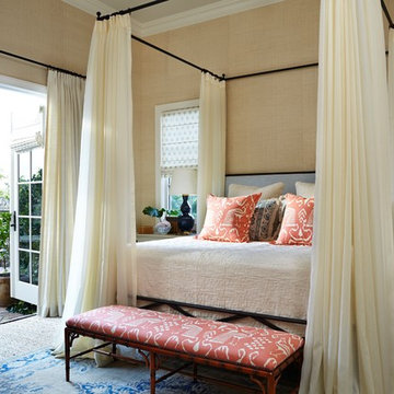 Naples Florida Vacation Home Bedroom overlooking courtyard with french doors