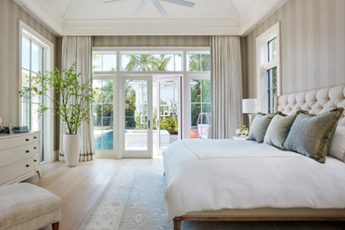 Bedroom - coastal bedroom idea in Miami