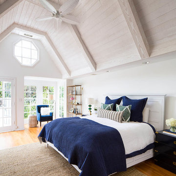 Navy and Emerald Master Bedroom