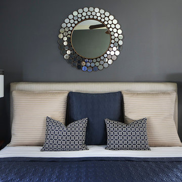Navy & Gold Bedroom