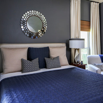 Navy & Gold Bedroom