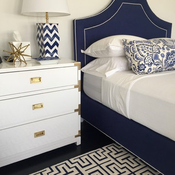 Navy and White Guest Bedroom