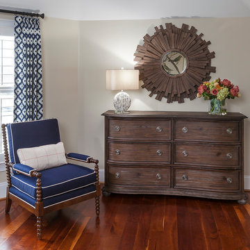 Navy Sitting Area in Bedroom