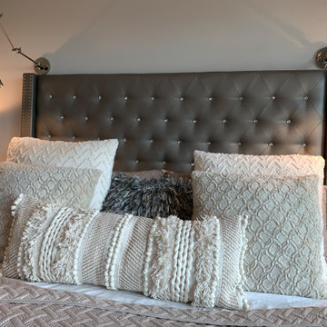 Neutral Master bedroom bed pillows