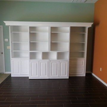 Traditional Style Sliding Library Bookcase Murphy Wall Bed