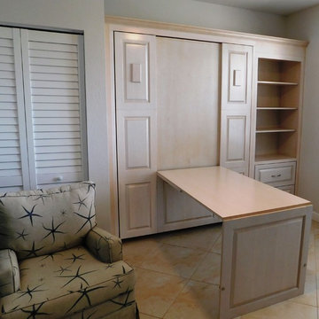 Custom Traditional Murphy Wall Bed with Panel Table