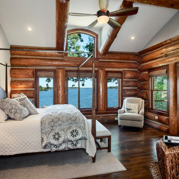 North Carolina Handcrafted Log Home - Lake Gaston Residence