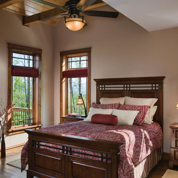 North Carolina Timber Frame Home - Master Bedroom