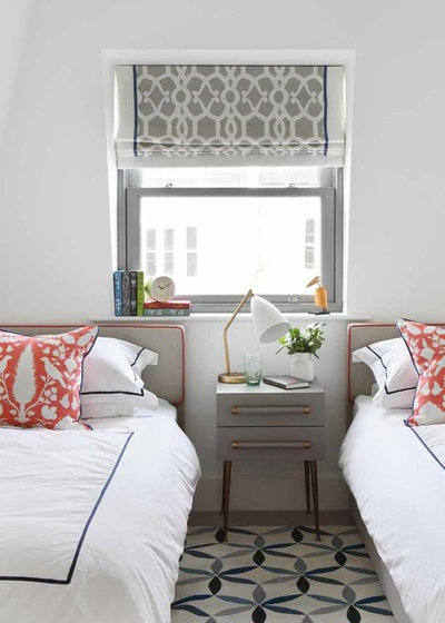 Contemporary Bedroom Notting Hill, mid-century refurbishment