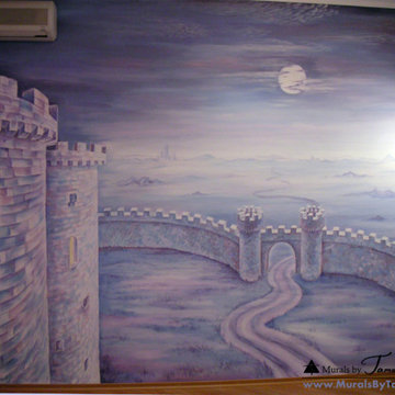 Nursery Mural - Midnight Tower