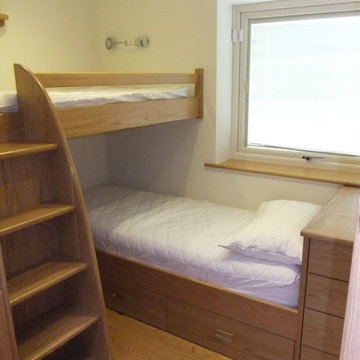 Oak bunk beds and storage