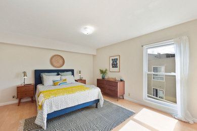 サンフランシスコにあるミッドセンチュリースタイルのおしゃれな寝室