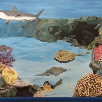 Ocean Coral Reef Mural--focal wall