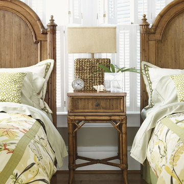 One-Drawer Captiva Nightstand With Bent Rattan Accents