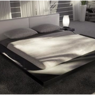 Opal - Black Gloss Japanese Style Platform Bed