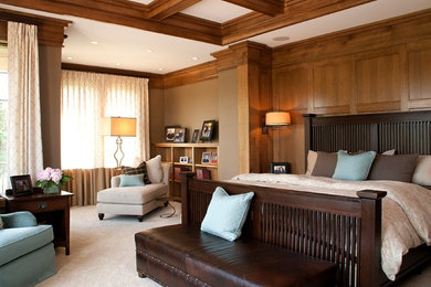 Example of a classic master bedroom design in Minneapolis
