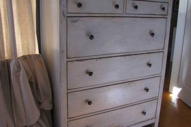 Painted rustic contemporary tall dresser