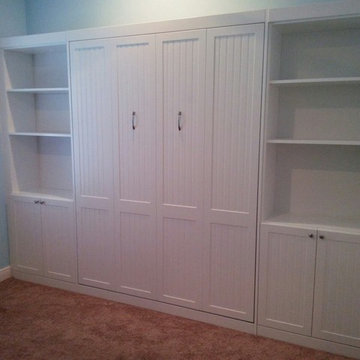 Panel bed with lots of storage and cabinets