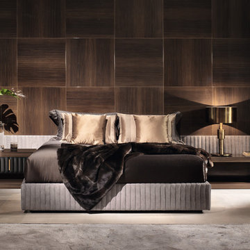 Panelled bedroom featuring Signorini & Coco furniture
