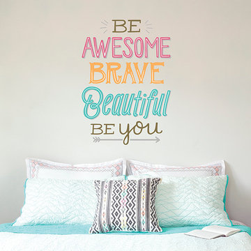 Paper Riot Co. || Be Awesome Wall Decal Design