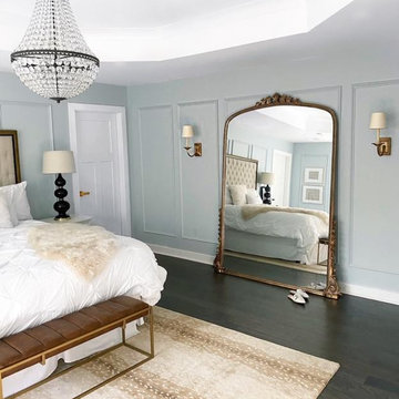 Parisian Style Blue Master Bedroom