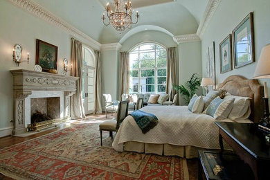 This is an example of a mediterranean bedroom in Dallas.