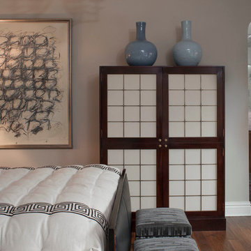 Pasadena Transitional Style Italian Revival Master Bedroom