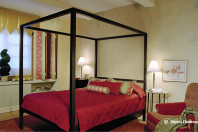 ニューヨークにある地中海スタイルのおしゃれな寝室のインテリア