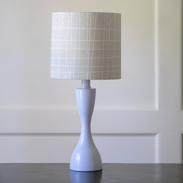 Paula Table Lamp With Patterned Shade, White