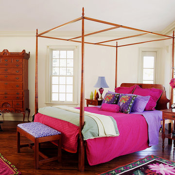 Pencil Post Bed in Tiger Maple with Canopy