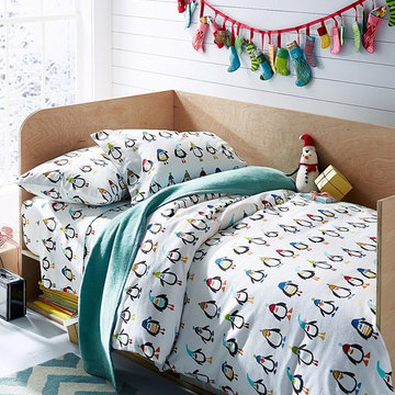 Penguin Posse Flannel Bedroom