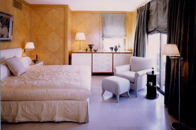 テルアビブにあるコンテンポラリースタイルのおしゃれな寝室のレイアウト