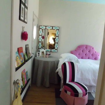 playful pink girls room in sophisticated patterns