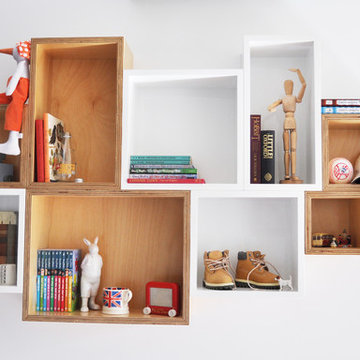 Plywood and two pac shelving