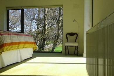 他の地域にあるコンテンポラリースタイルのおしゃれな寝室のレイアウト