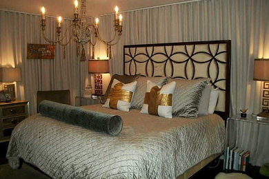 Example of a transitional bedroom design in New Orleans